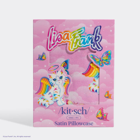 Lisa Frank x Kitsch King Satin Pillowcase - Angel Kitty™