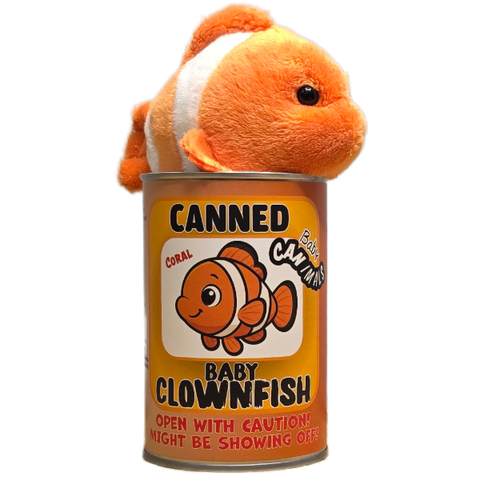 Stuffed Animal - Canned Baby Clownfish (Standard Lid)