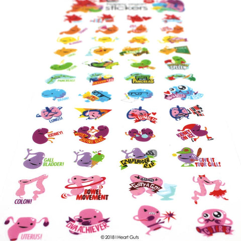Sticker Sheet - Tiny Happy Organs
