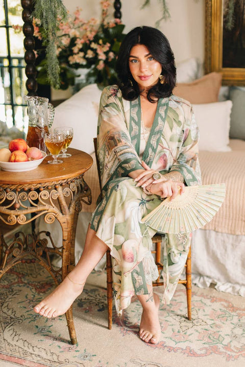 Opera Duster Kimono - Fleur De Soleil w/ Florals