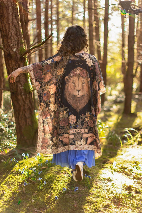 Bohemian Goddess Starduster Kimono - Lionheart with Botanicals