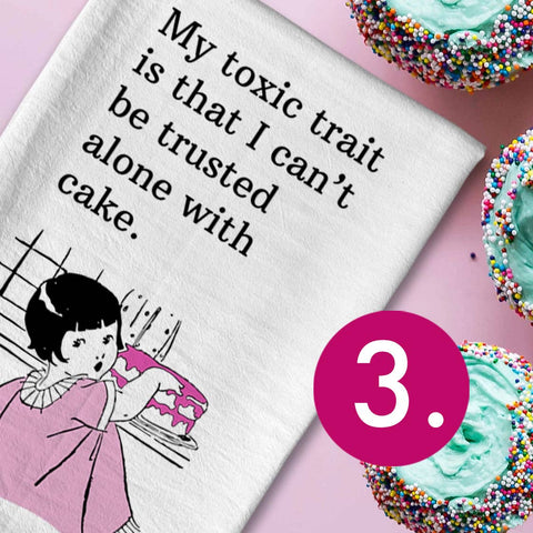 Kitchen Towel - I Can't Be Trusted with Cake