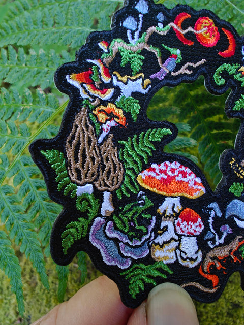 Embroidered Patch - Mushroom Fairy Ring