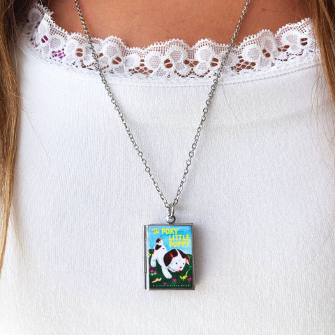 Necklace - Book Locket The Poky Little Puppy: Stainless Steel