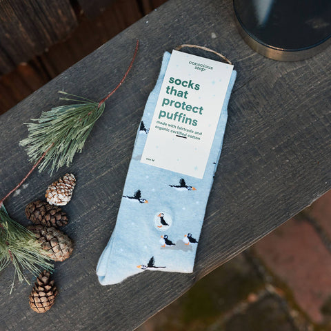 Socks that Protect Puffins - Blue