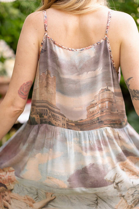 Bohéme Long Slip Dress - Imaginarium With Moon