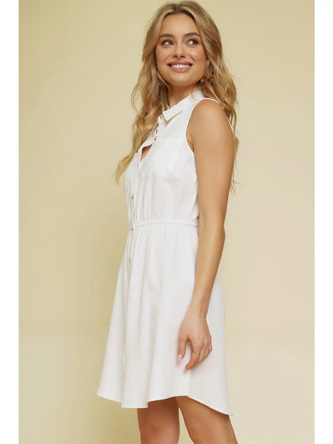 Dress - Embroidered Shirt Ivory