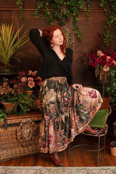 Atelier Skirt - Courage Dear Heart with Floral Print