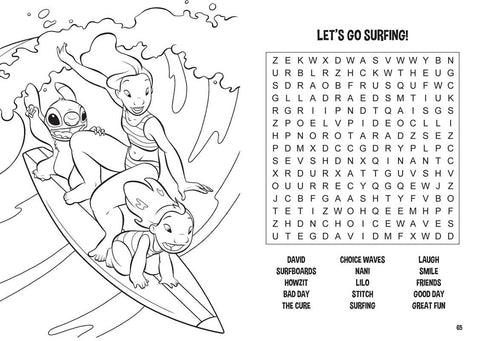 Coloring Book (Paperback) - Disney Stitch Word Search
