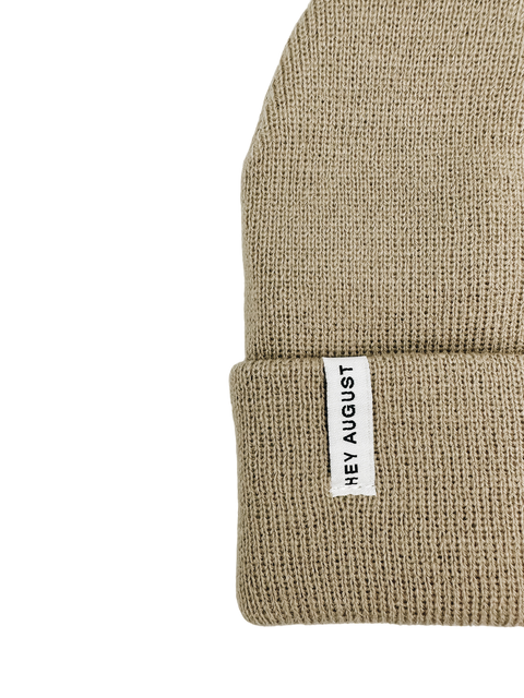 Beanie - Knit Cuff (Oat)