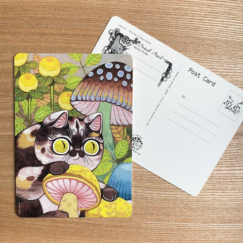 Postcard - Yellow Mushrooms