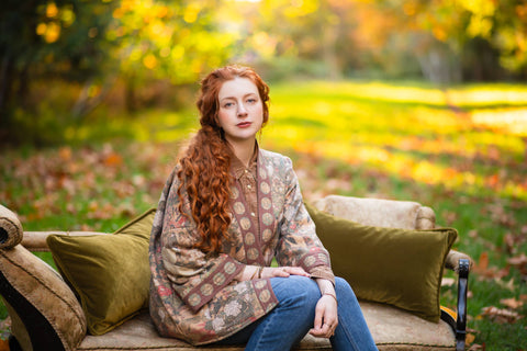 Fleece Cardigan Kimono Jacket - Dreamweaver with Zodiac