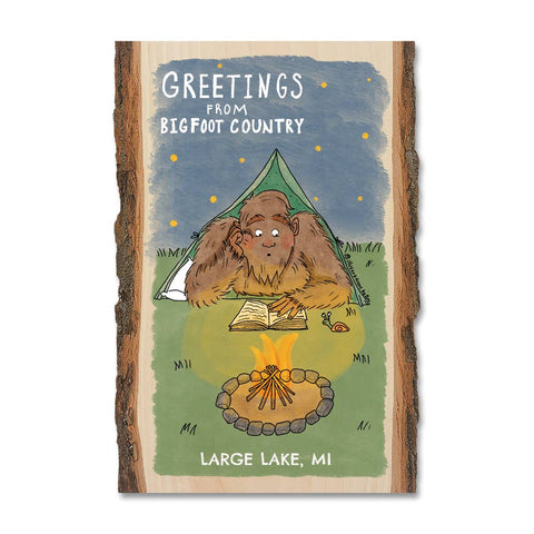 Wood Postcard - Bigfoot Camper