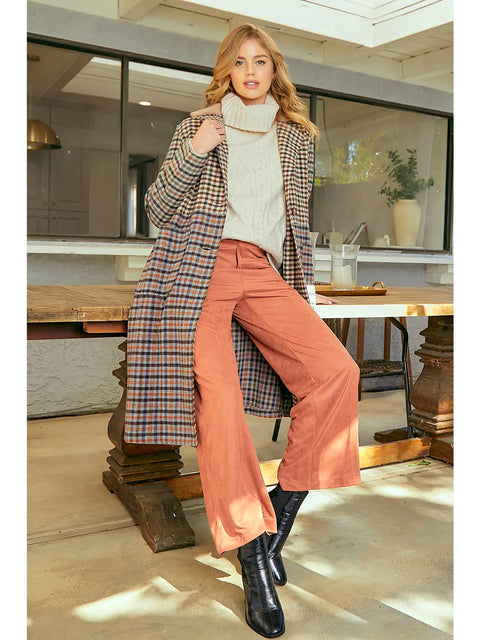 Jacket - Long Mixed Plaid