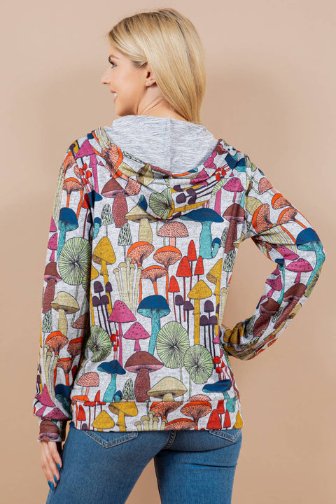 Hoodie - Colorful Mushroom