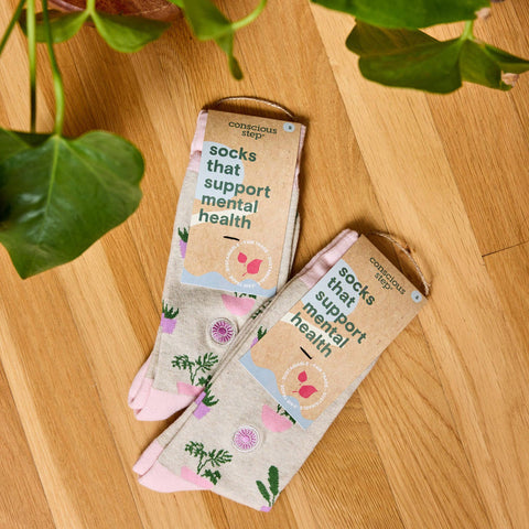 Socks that Support Mental Health - Houseplants