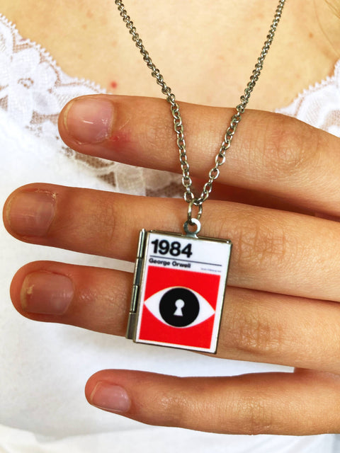 Necklace - Book Locket 1984: Stainless Steel