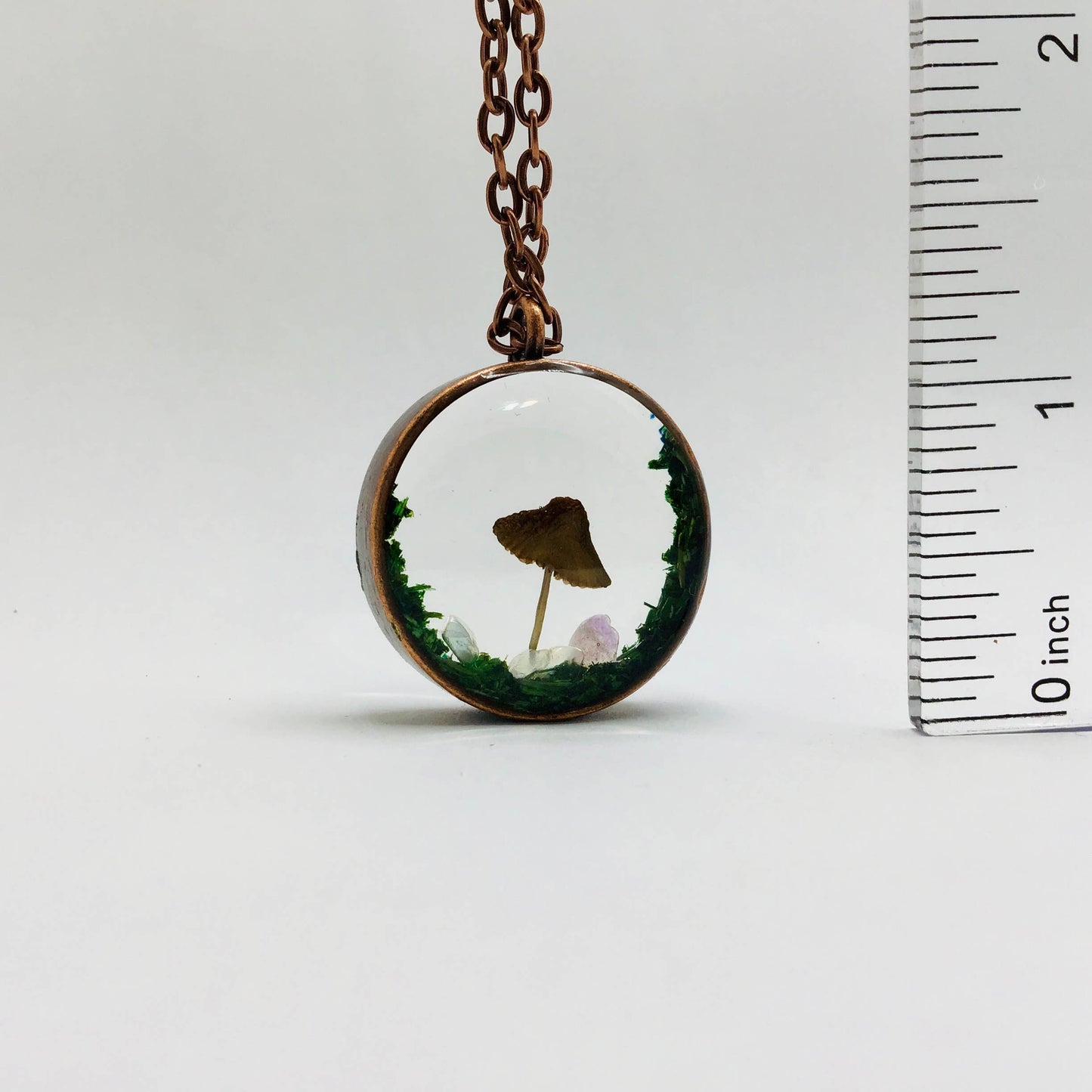 Curiosity Charm Necklace - Real Mushroom Copper # 4023