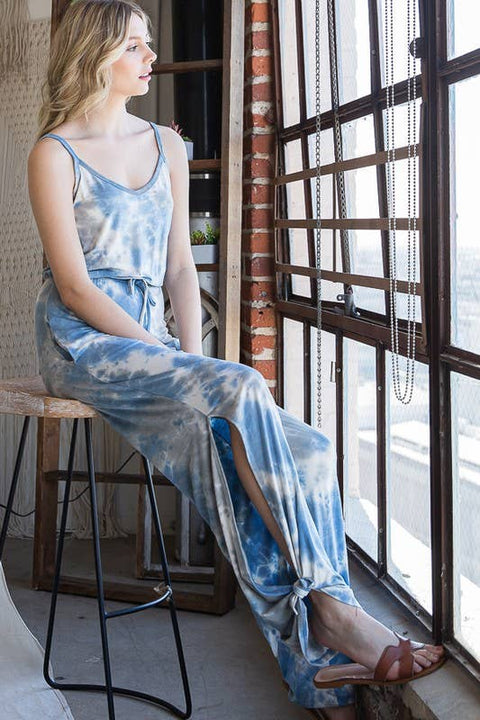 Jumpsuit - Tie Dye Split Side Casual