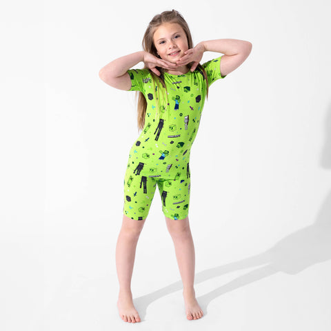 2 Piece Pajamas (Short Sleeve + Shorts) - Minecraft Mob Squad