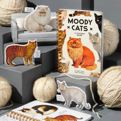 Sticker Book - Brass Monkey Moody Cats