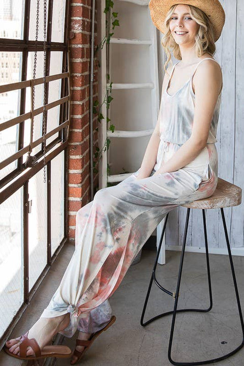 Jumpsuit - Tie Dye Split Side Casual