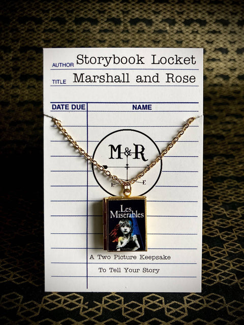 Necklace - Book Locket Les Miserables : Brass