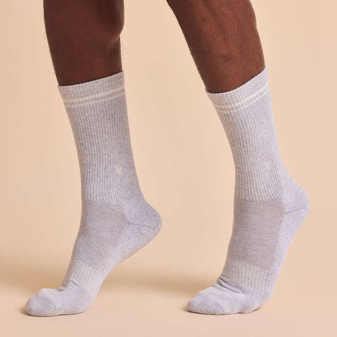 Comfort Crew Socks that Save Farm Animals - White/Maroon/Blue (3pk)