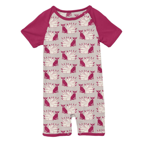 Raglan Romper - Latte Kitsune