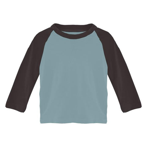 Raglan Tee - Stormy Sea with Midnight