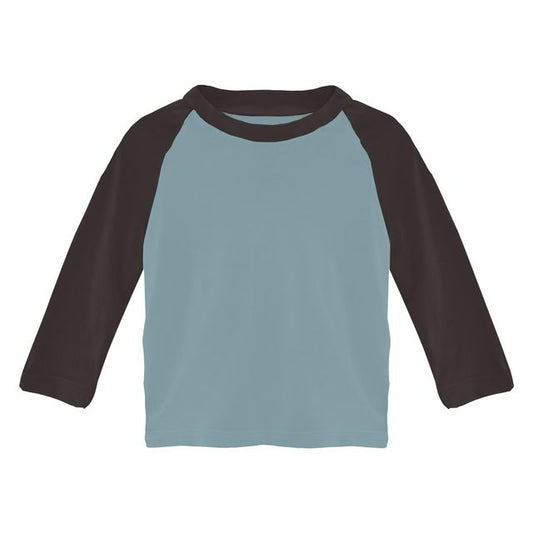 Raglan Tee - Stormy Sea with Midnight