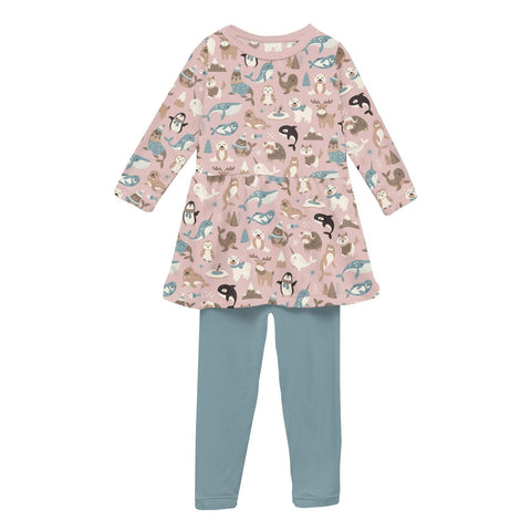 Playtime Outfit Set (Long Sleeve) - Baby Rose Arctic Animals