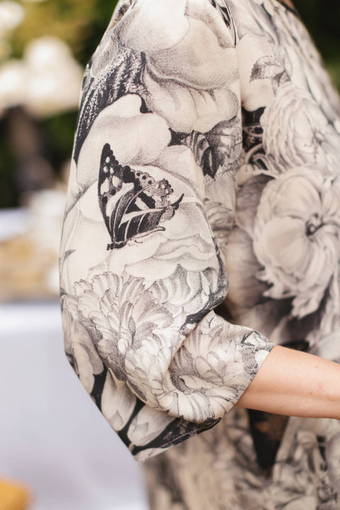 Artist Dress with Pockets - Honey & The Moon Florals & Bees