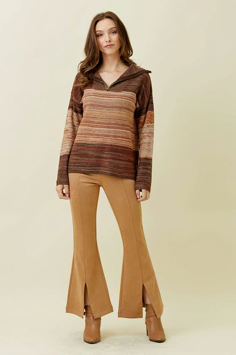 Top - Multi Color Sweater Maple Mix