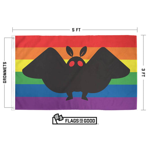 Flag - Mothman Pride: Trans Mothman (3ft x 5ft)