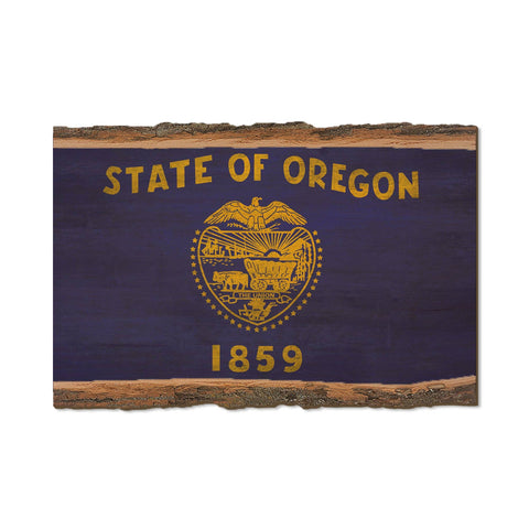 Wood Postcard - Live Edge Oregon State Flag
