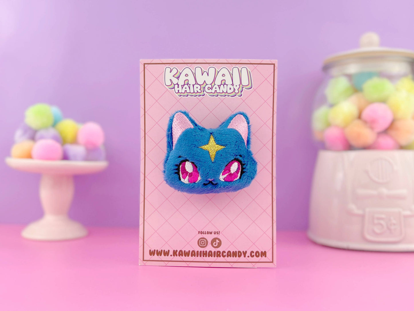 Hair Clip - Plush Anime Style Kawaii Celestial Cat