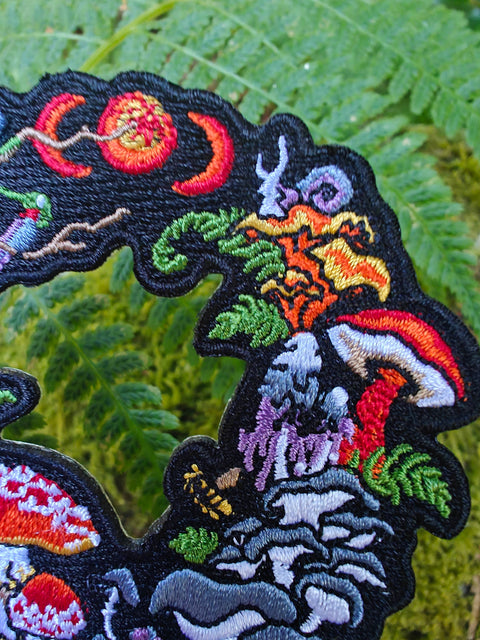 Embroidered Patch - Mushroom Fairy Ring