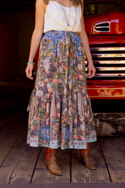 Atelier Skirt - Love Language with Floral Print