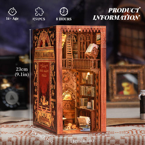 DIY Book Nook Kit - Eternal Bookstore with Dust Cover