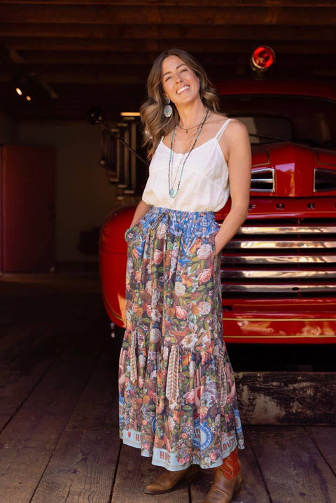 Atelier Skirt - Love Language with Floral Print