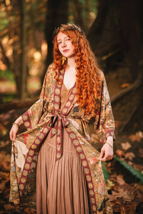 Bamboo Kimono Duster - Dreamweaver With Zodiac Signs