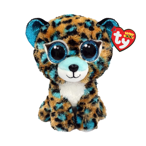 Stuffed Animal - Beanie Boo Cobalt Leopard 6"