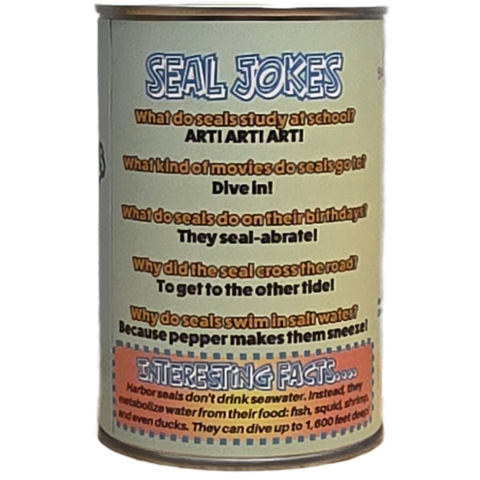 Stuffed Animal - Canned Baby Harbor Seal (Standard Lid)