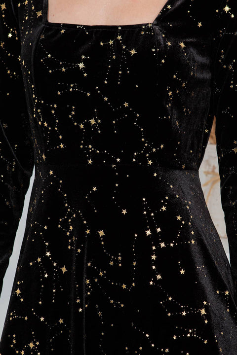 Dress - Celestial Black Velvet