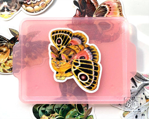 Sticker - Moth Cat "Vivid Joy”