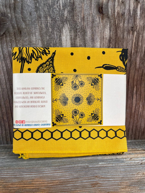 Bandana - Honeybee & Sunflower