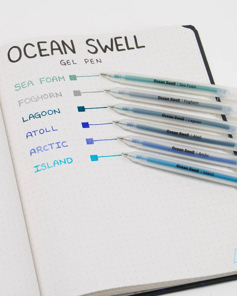 Gel Pens (6 Pack) - Ocean Swell