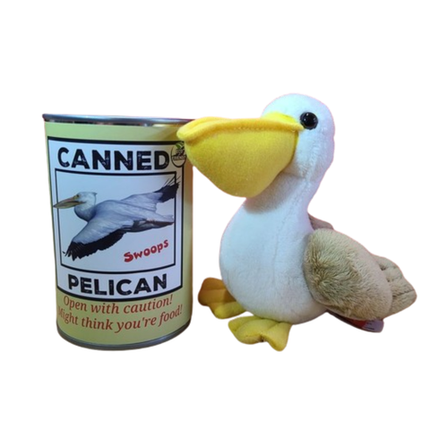 Stuffed Animal - Swoops the Canned Pelican (Standard Lid)