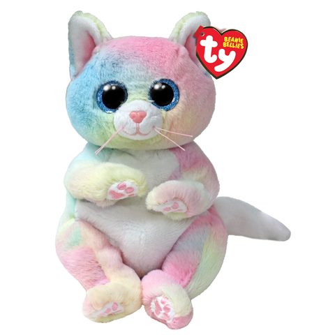 Stuffed Animal - Beanie Belly Jenni Rainbow Cat 8"
